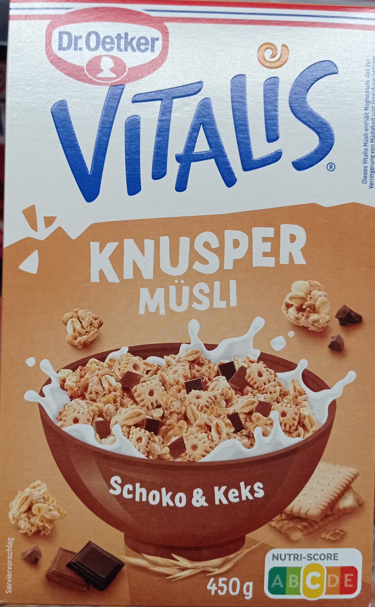Dr.Oetker Vitalis Knusper Schoko+Keks 450g