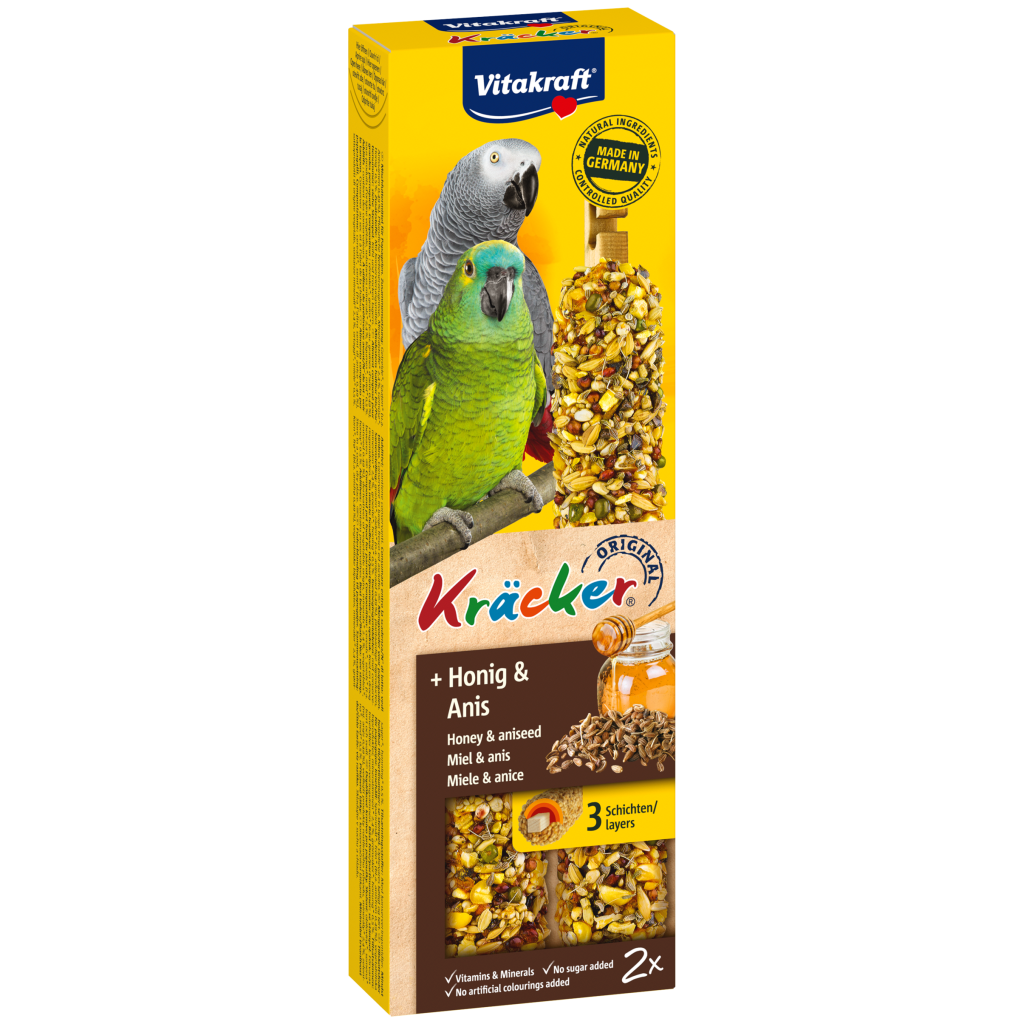 Vitakraft African Kräcker mit Honig-Anis für Papageien 2x90g