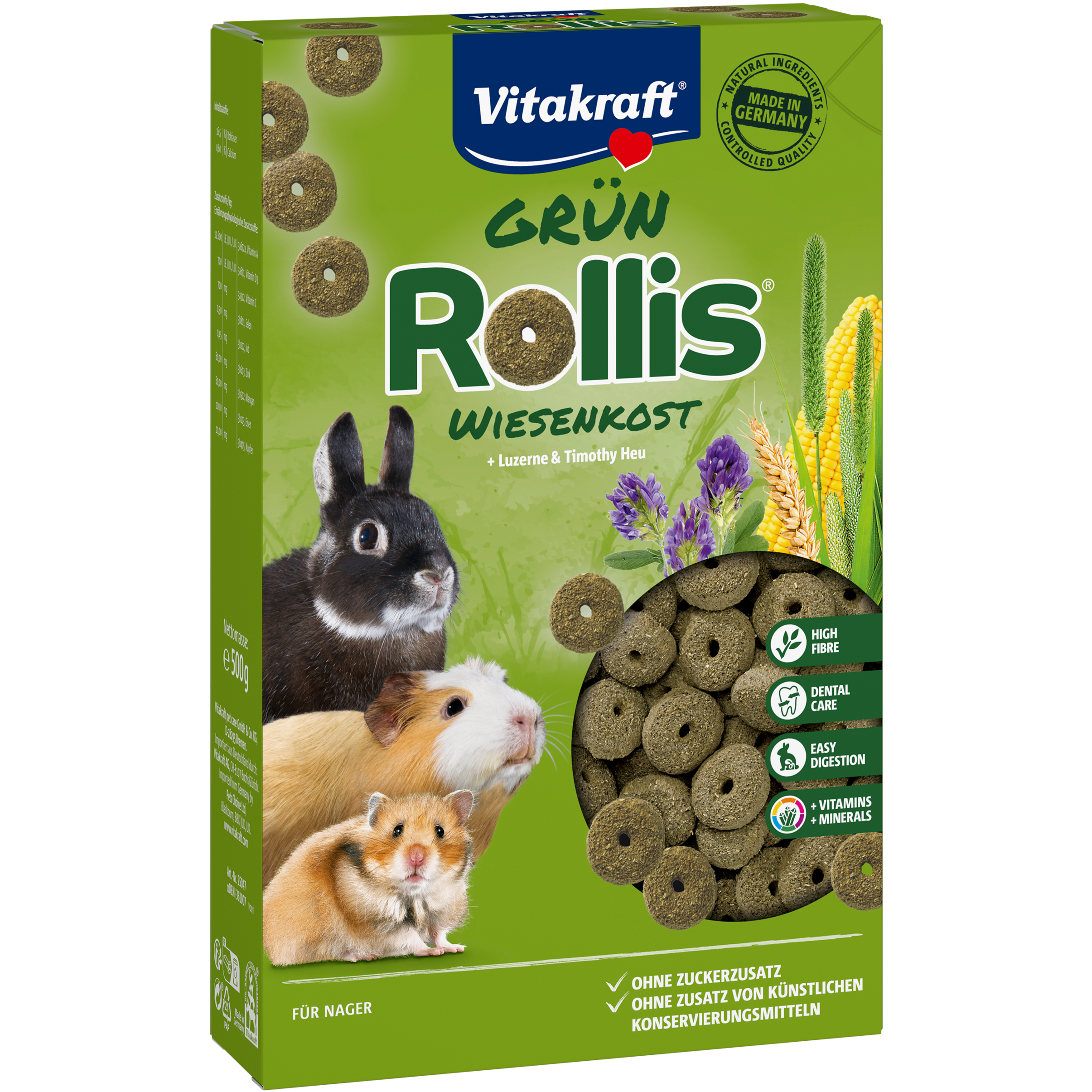 Vitakraft Grün-Rollis Wiesenkost für Nager 500g