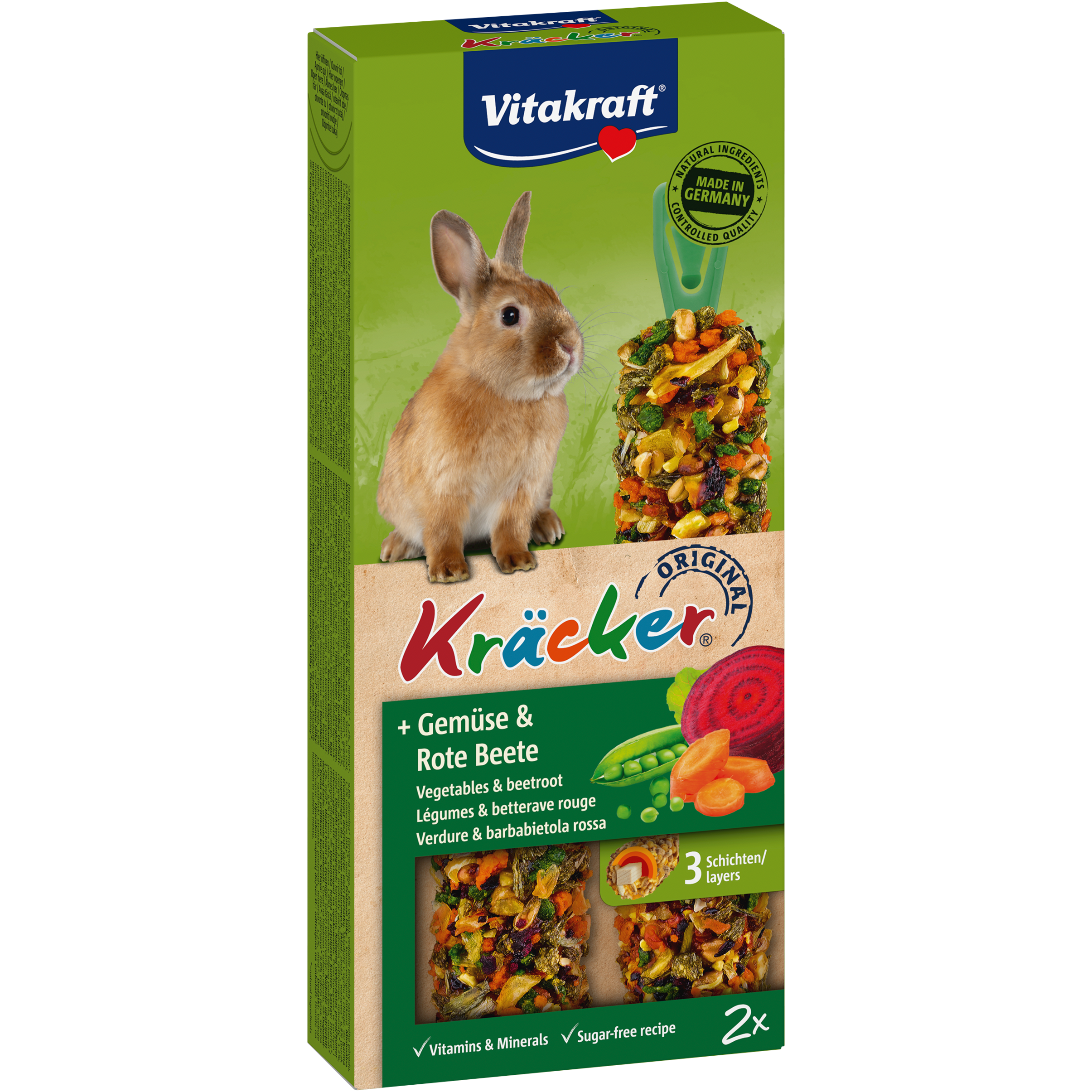 Vitakraft Kräcker Gemüse für Zwergkaninchen 2x56g