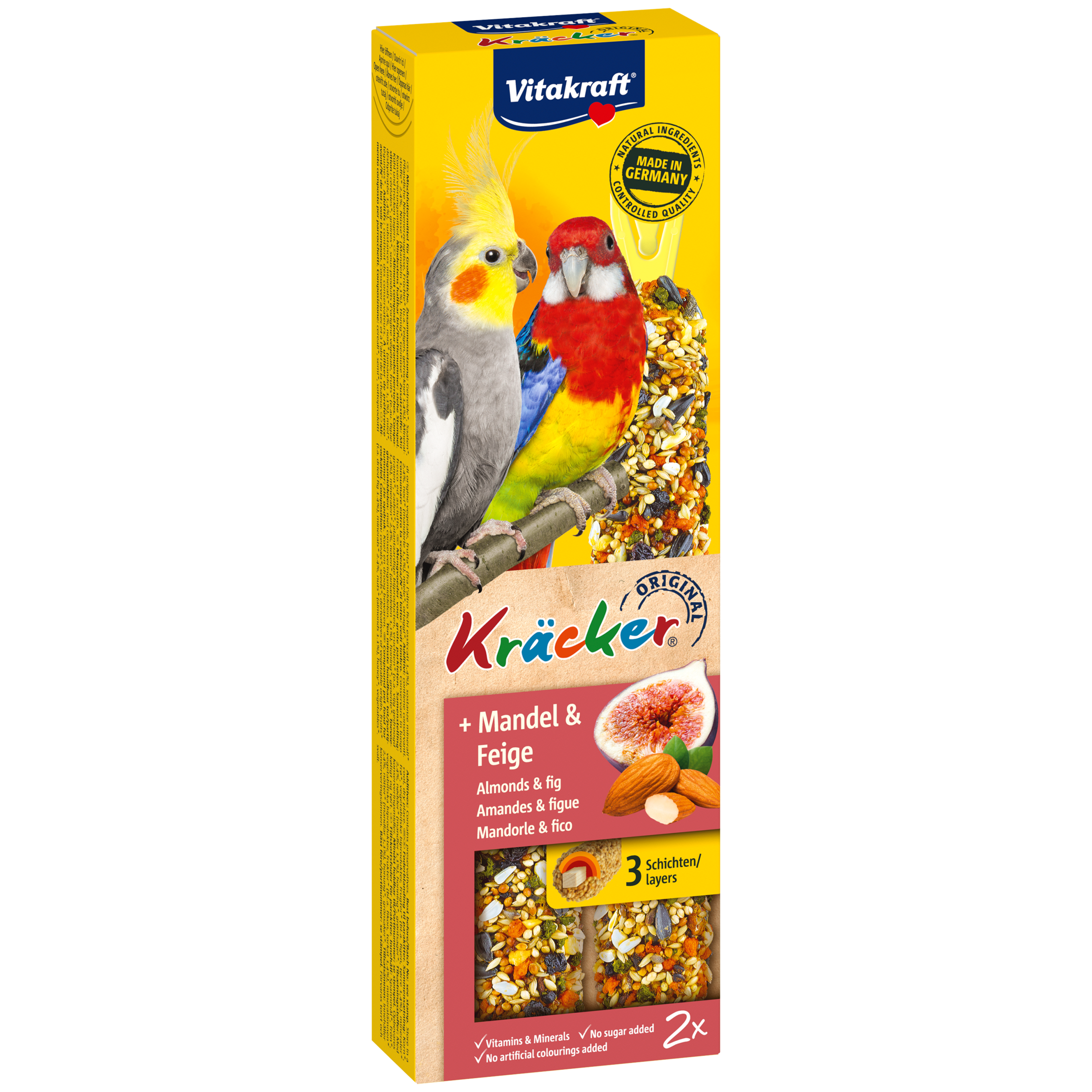 Vitakraft Australian Kräcker Mandel-Feige für Großsittiche 2x90g