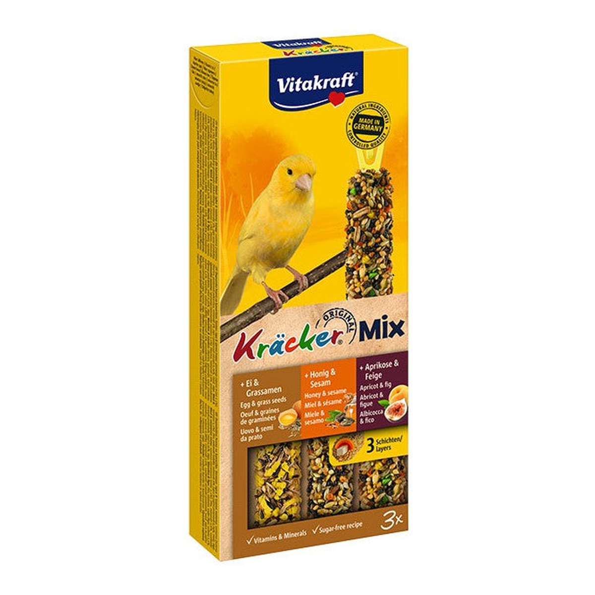Vitakraft Kräcker Combi Honig/Ei/Frucht für Sittiche 80g