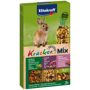Vitakraft Kräcker Combi Gemüse/Nuß/Waldbeere für Zwergkaninchen 3x56g