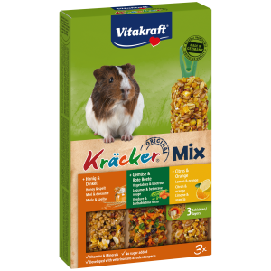 Vitakraft Kräcker Combi Honig/Gemüse/Citrus für Meerschweinchen 3x56g
