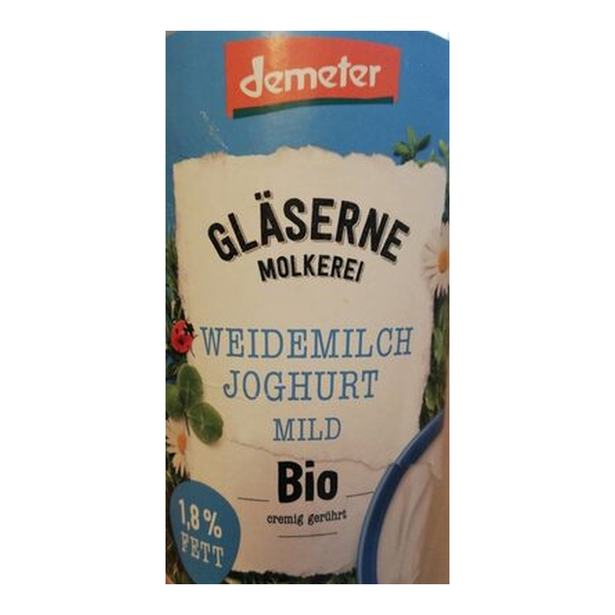 Demeter Gläserne Molkerei Joghurt 1,8% 500g