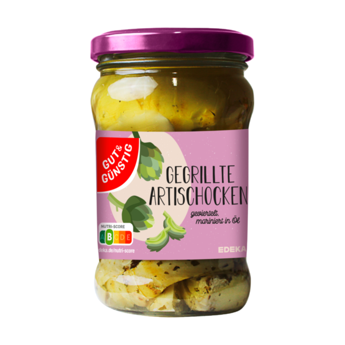 GUT&GÜNSTIG Gegrillte Artischockenviertel in Öl 280g