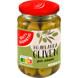 GUT&GÜNSTIG Оливки зелёный без косточек 340g