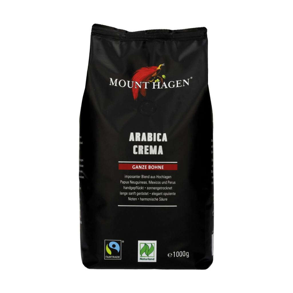 Bio Mount Hagen Fair Trade Röstkaffee ganze Bohne 1kg