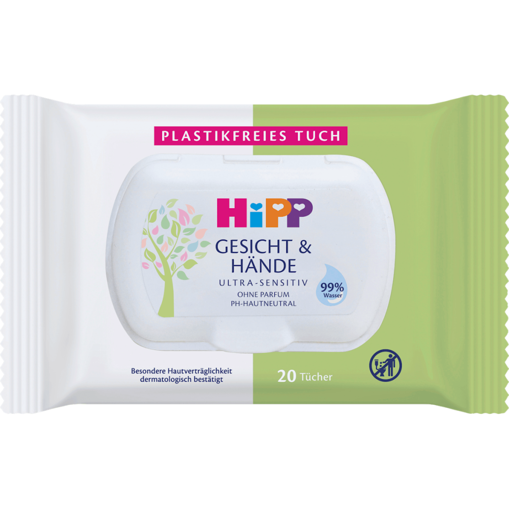 Hipp Babysanft Gesicht&Hände Tücher 20ST