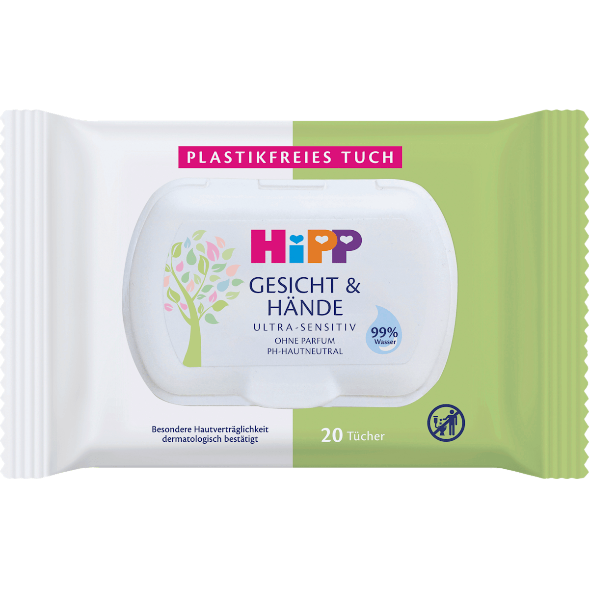 Hipp Babysanft Gesicht&Hände Tücher 20ST