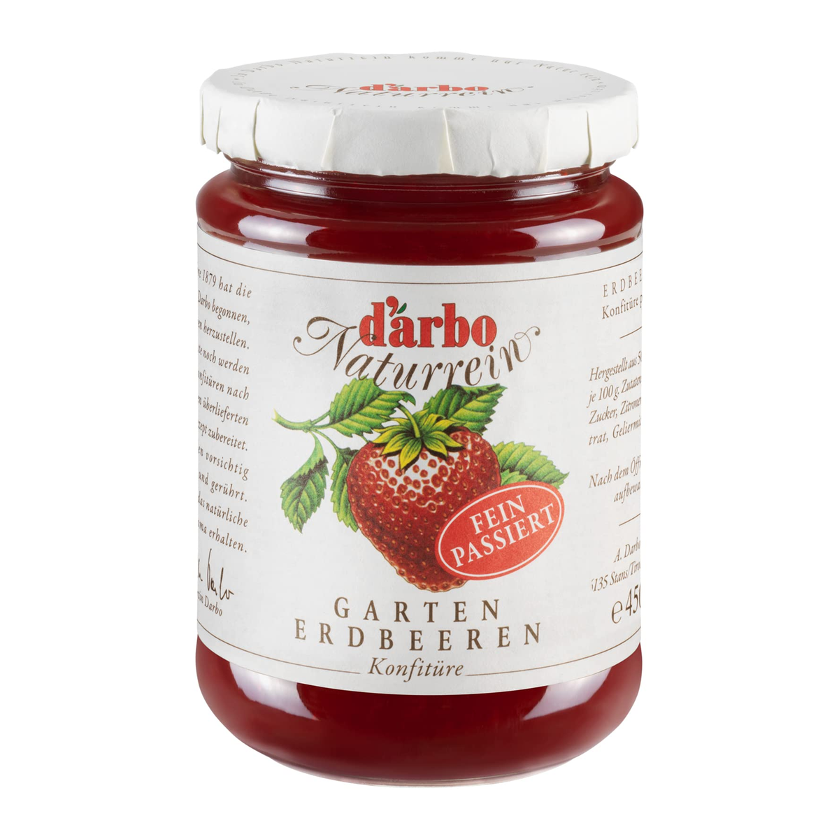 Darbo Naturrein Gartenerdbeere Konfitüre 450g