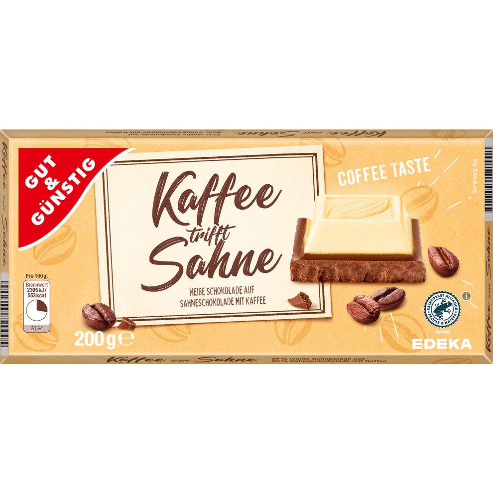 GUT&GÜNSTIG Шоколад кофе сливки 200g