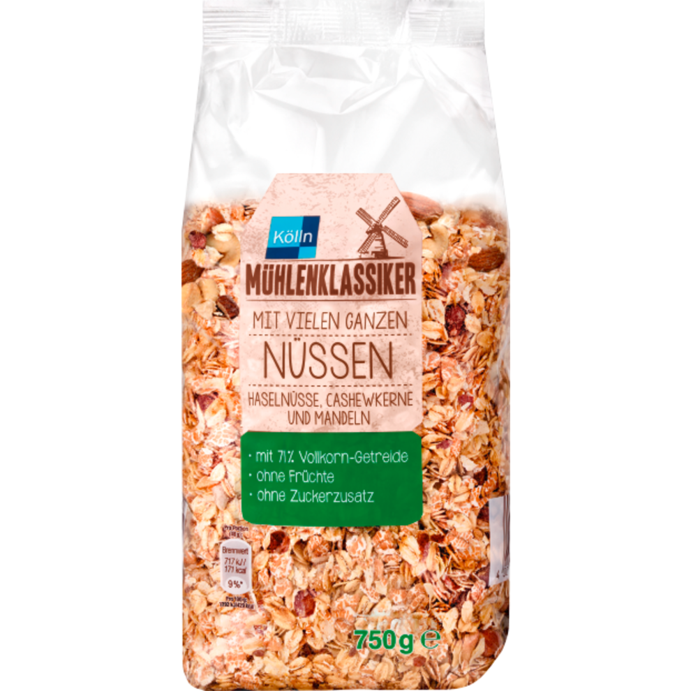Mühlenklassiker Müsli mit Nüssen 750g