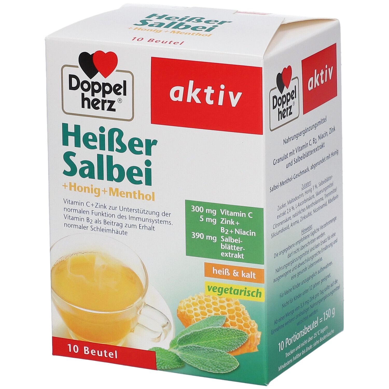 Doppelherz Heißer Salbei + Honig + Menthol 10Beutel 150g