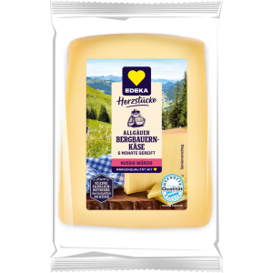 EDEKA Herzstücke Bergbauern Bergkäse am Stück 45% 200g VLOG GQB