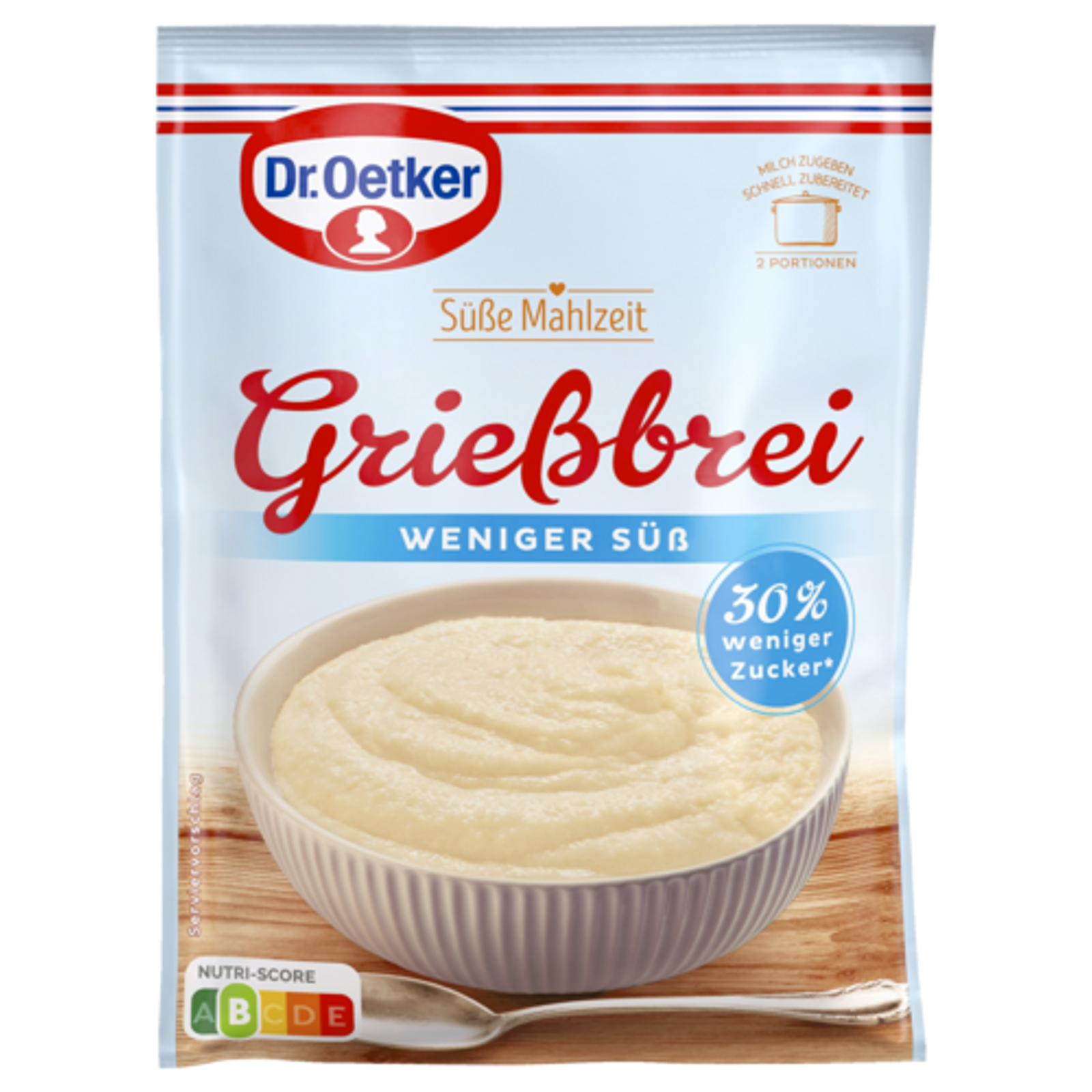 Dr.Oetker Grießbrei weniger süß für 500ml 76g