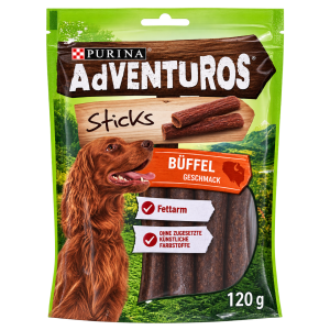 Adventuros Sticks mit wildem Büffelgeschmack 120g