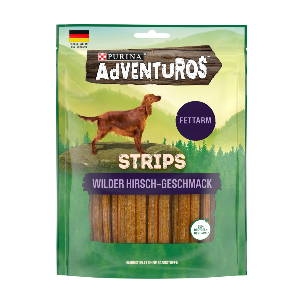 Adventuros Strips mit wildem Hirschgeschmack 90g