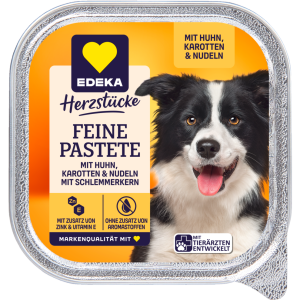 EDEKA Herzstücke Feine Pastete Schlemmerkern mit Huhn,Karotten und Nudeln 300g