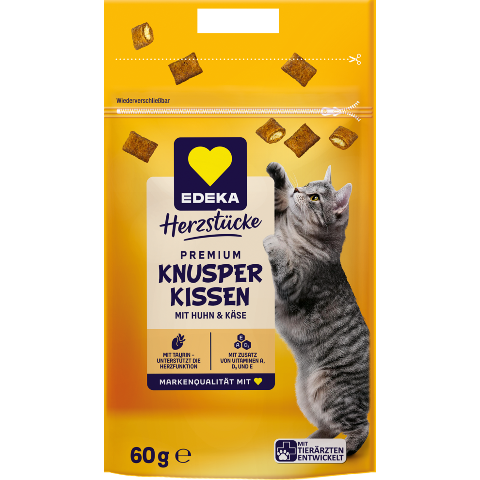 EDEKA Herzstücke gefüllte Knusperkissen Geflügel&Käse 60g
