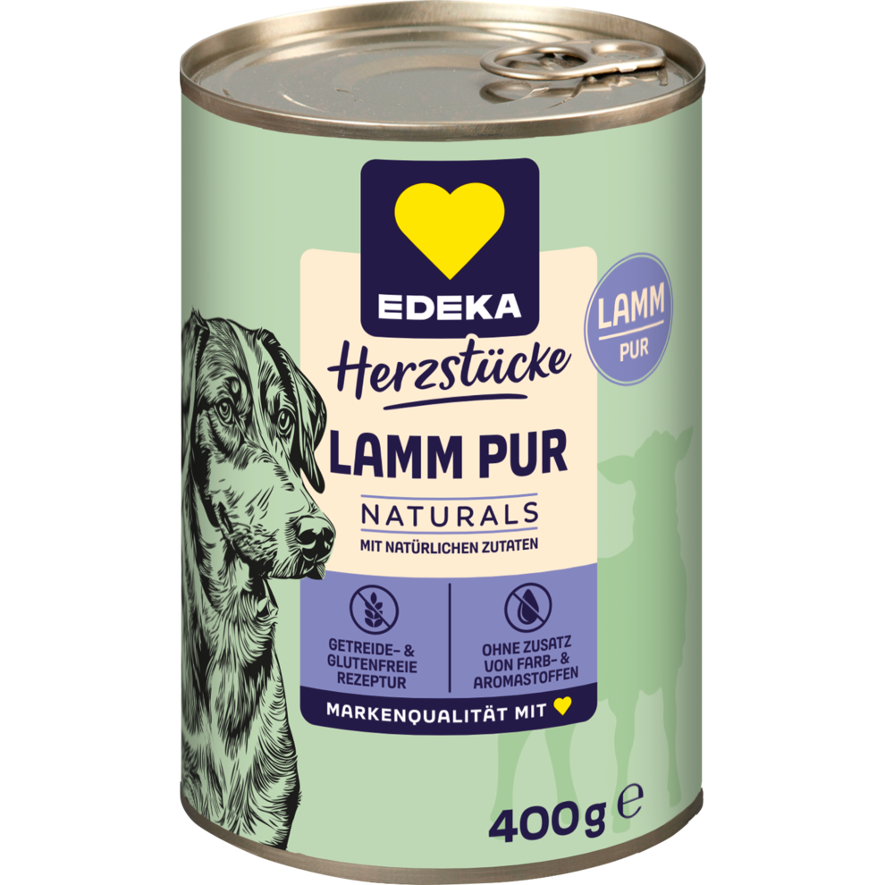 EDEKA Herzstücke Naturals Monoprotein Lamm für Hunde 400g