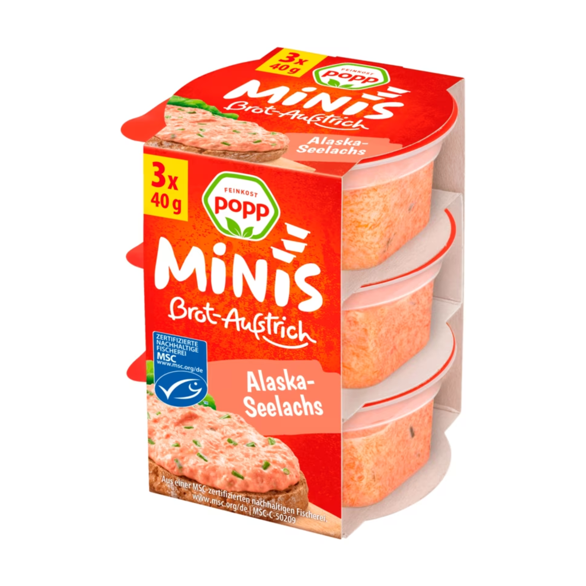 MSC Popp Seelachssalat 3x40g