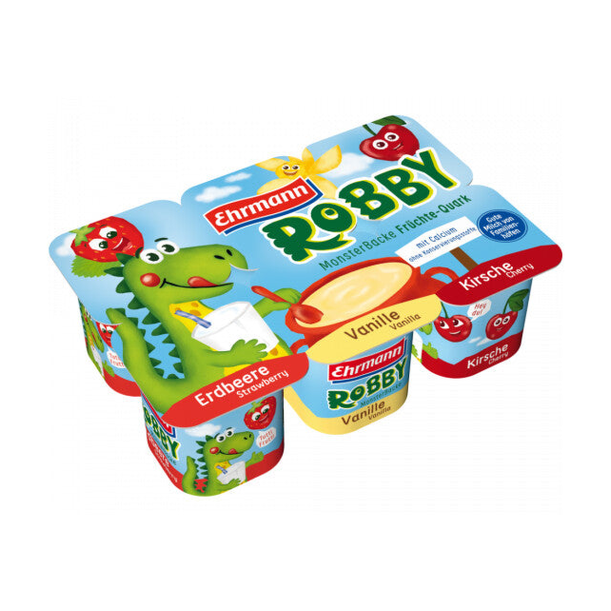 Robby Monster Backe Erdbeere Vanille Kirsche 6x50g