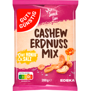 GUT&GÜNSTIG Cashew-Erdnuss-Mix Honig&Salz 200g