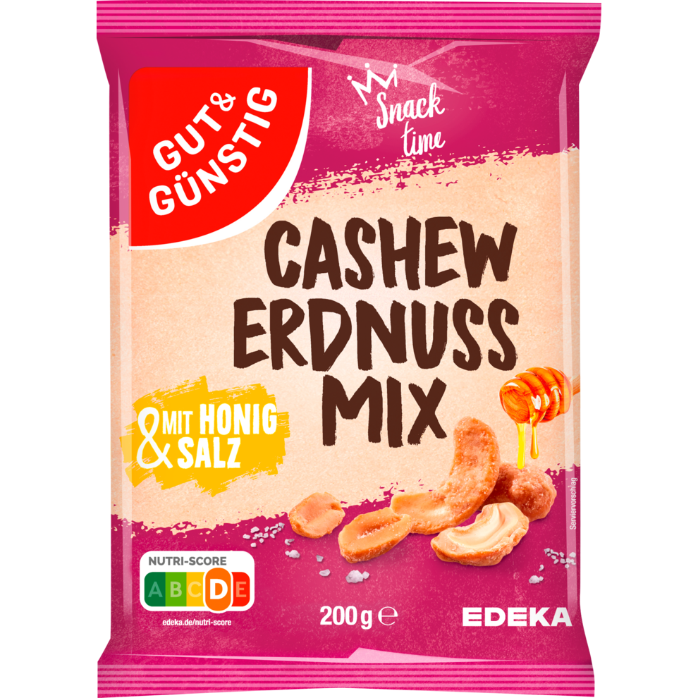 GUT&GÜNSTIG Cashew-Erdnuss-Mix Honig&Salz 200g