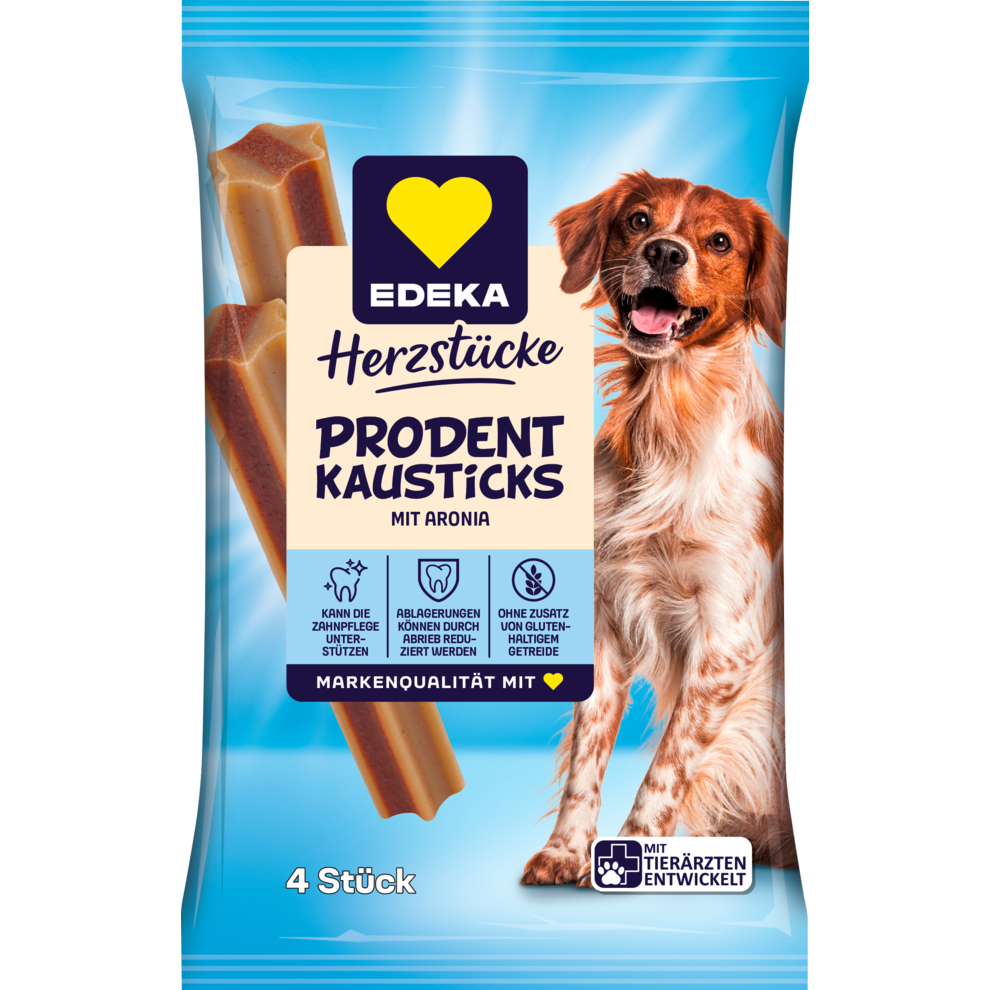 EDEKA Herzstücke Dog Prodent Kausticks mittel mit Aroniabeeren 220g