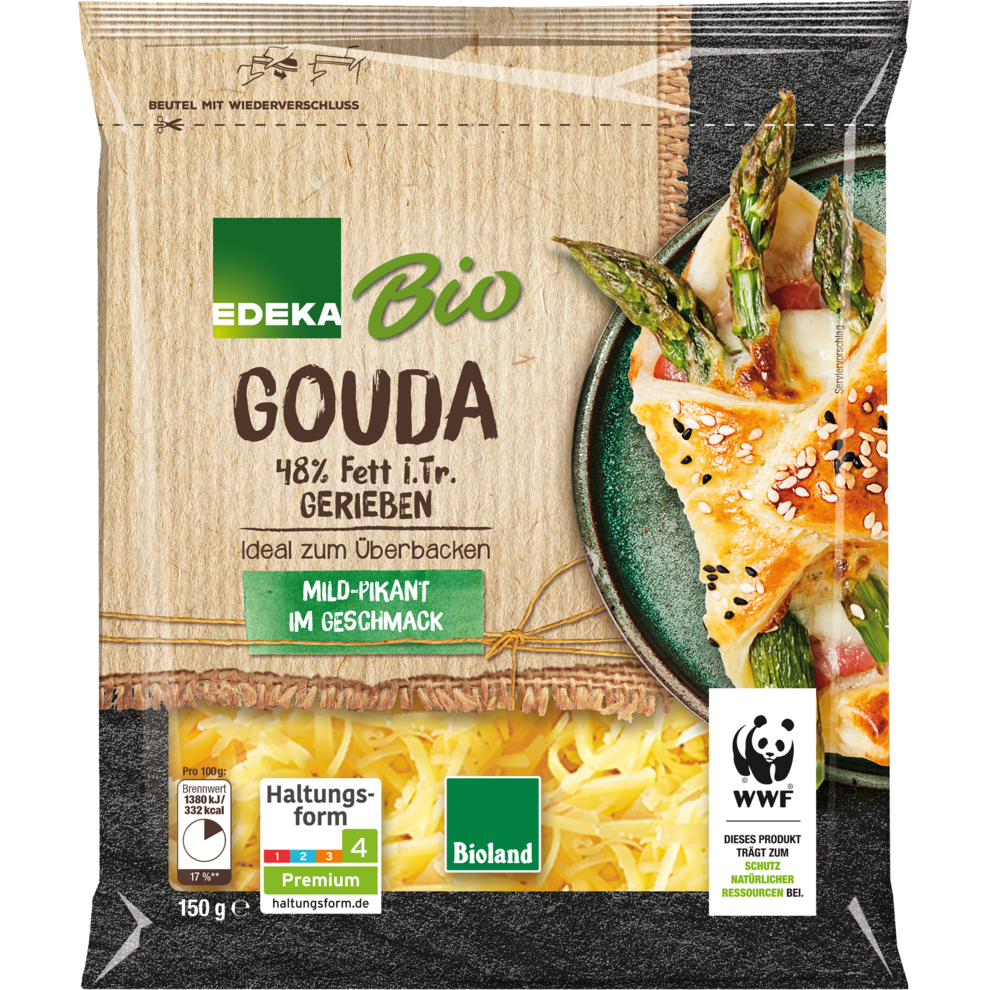 Bio EDEKA Gouda gerieben 48% 150g
