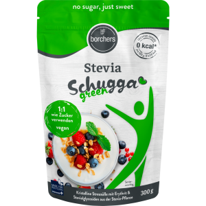 BFF Stevia Schugga green Kristalline Streusüße 300g
