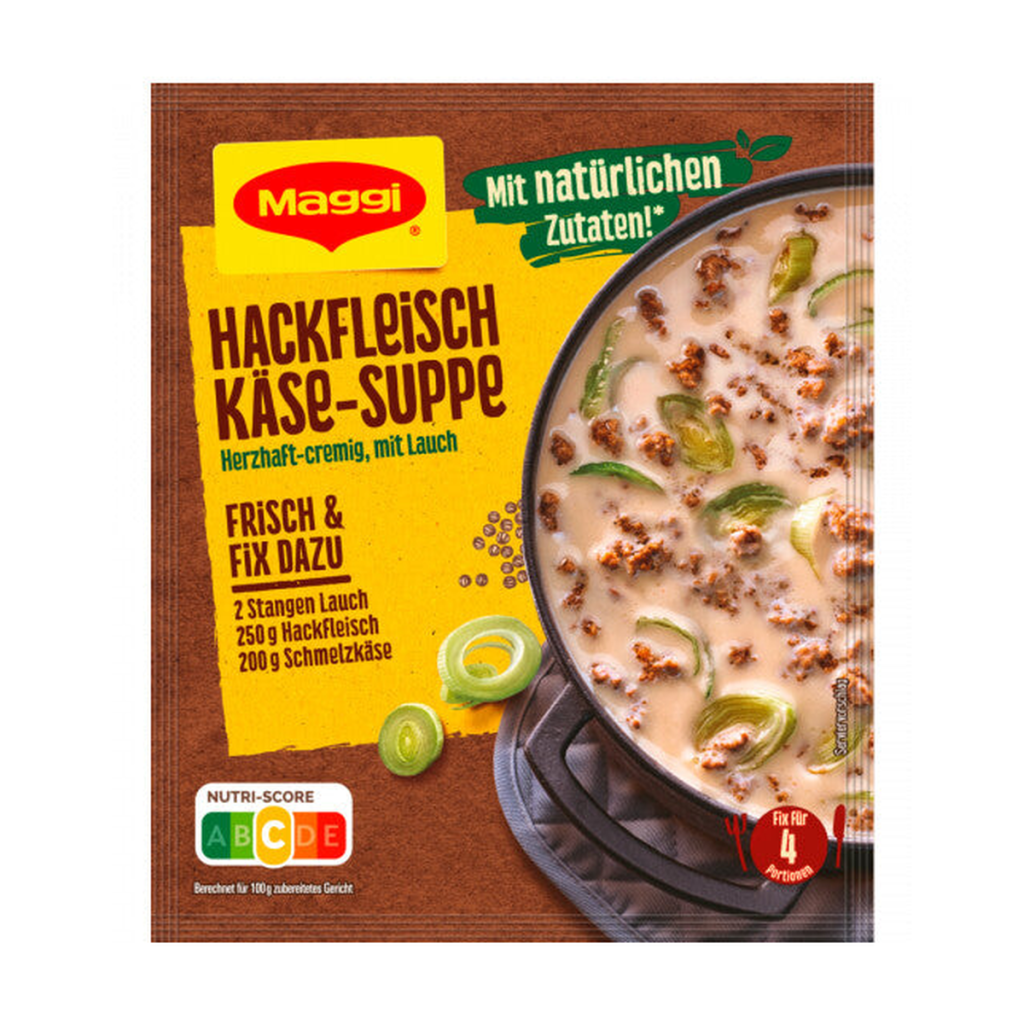 Maggi Fix Hackfleisch Käse Suppe mit Lauch 46g