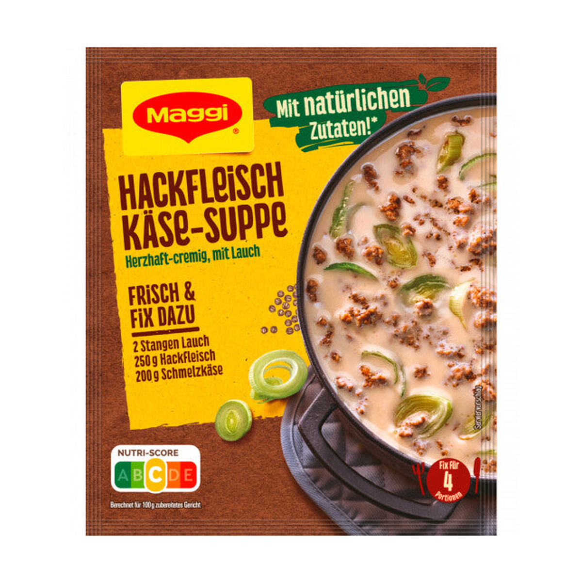 Maggi Fix Hackfleisch Käse Suppe mit Lauch 46g