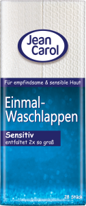 Jean Carol Einmal-Waschlappen Sensitiv 28ST