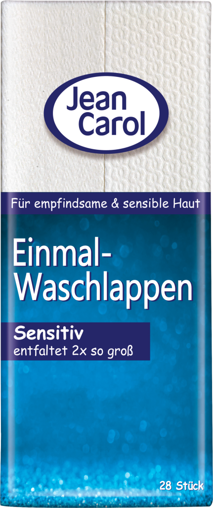 Jean Carol Einmal-Waschlappen Sensitiv 28ST