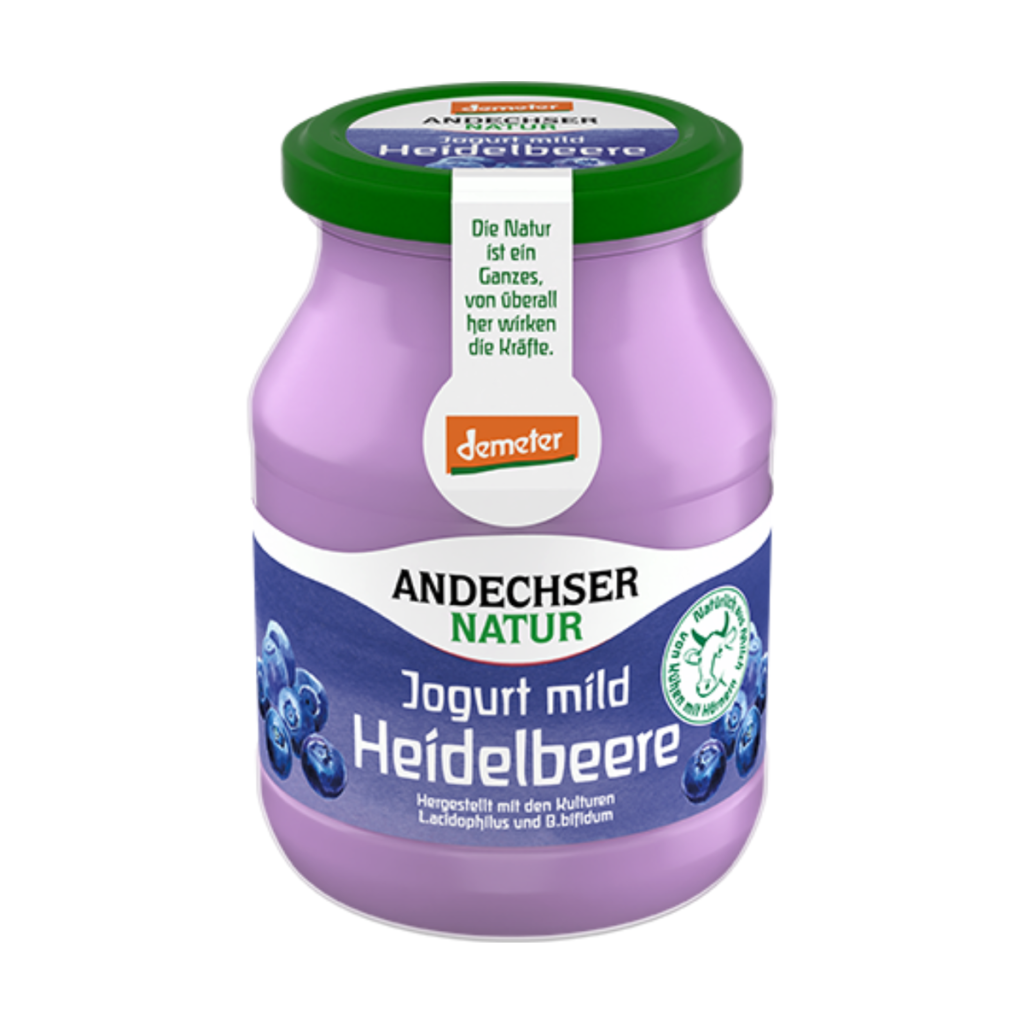 Demeter Andechser Natur Joghurt Heidelbeer 500g MW