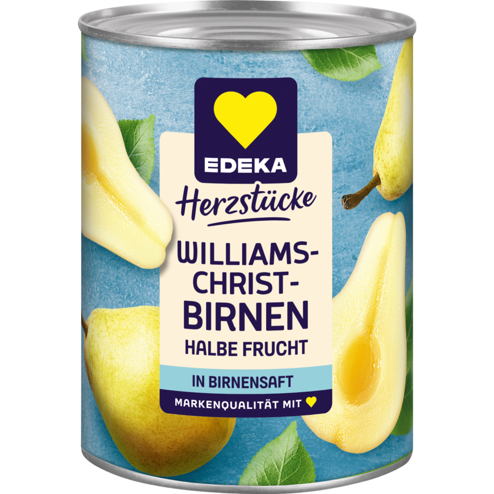 EDEKA Herzstücke Williams Christ Birnen in Birnensaft 410g