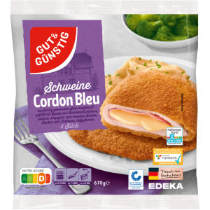 GUT&GÜNSTIG Cordon Bleu vom Schwein 670g QS ITW
