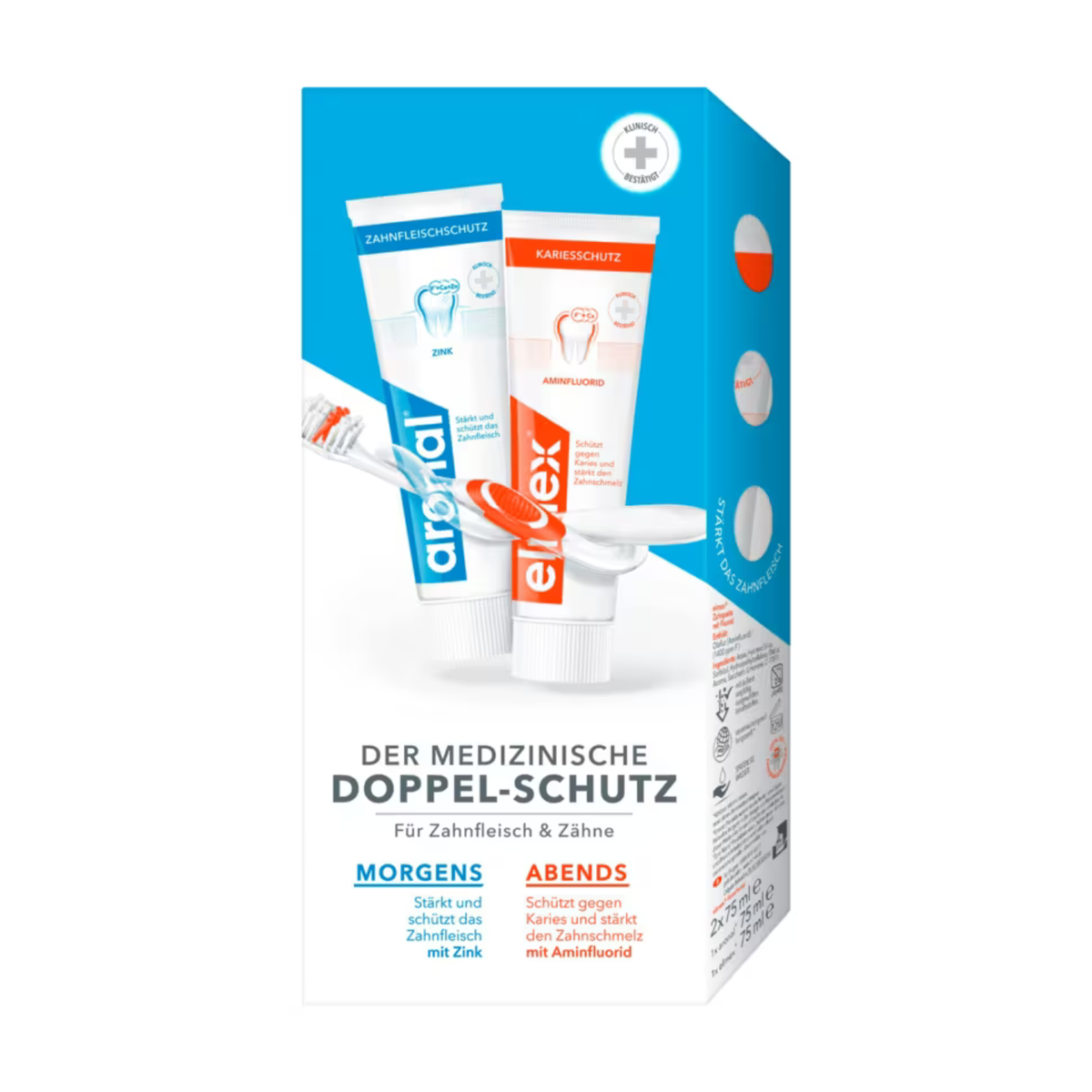 aronal/elmex Doppel-Schutz Zahncreme 2x75ml