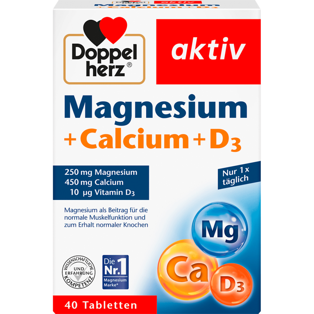 Doppelherz Magnesium+Calcium+D3 40Tabletten 73,5g