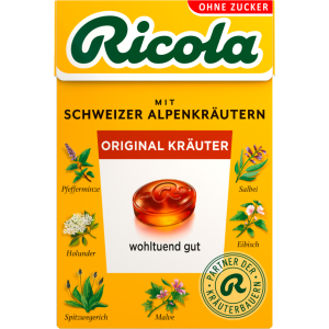Ricola Kräuter Original Hustenbonbons ohne Zucker 50g
