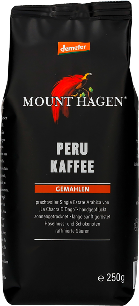 Demeter Mount Hagen Röstkaffee Peru gemahlen 250g