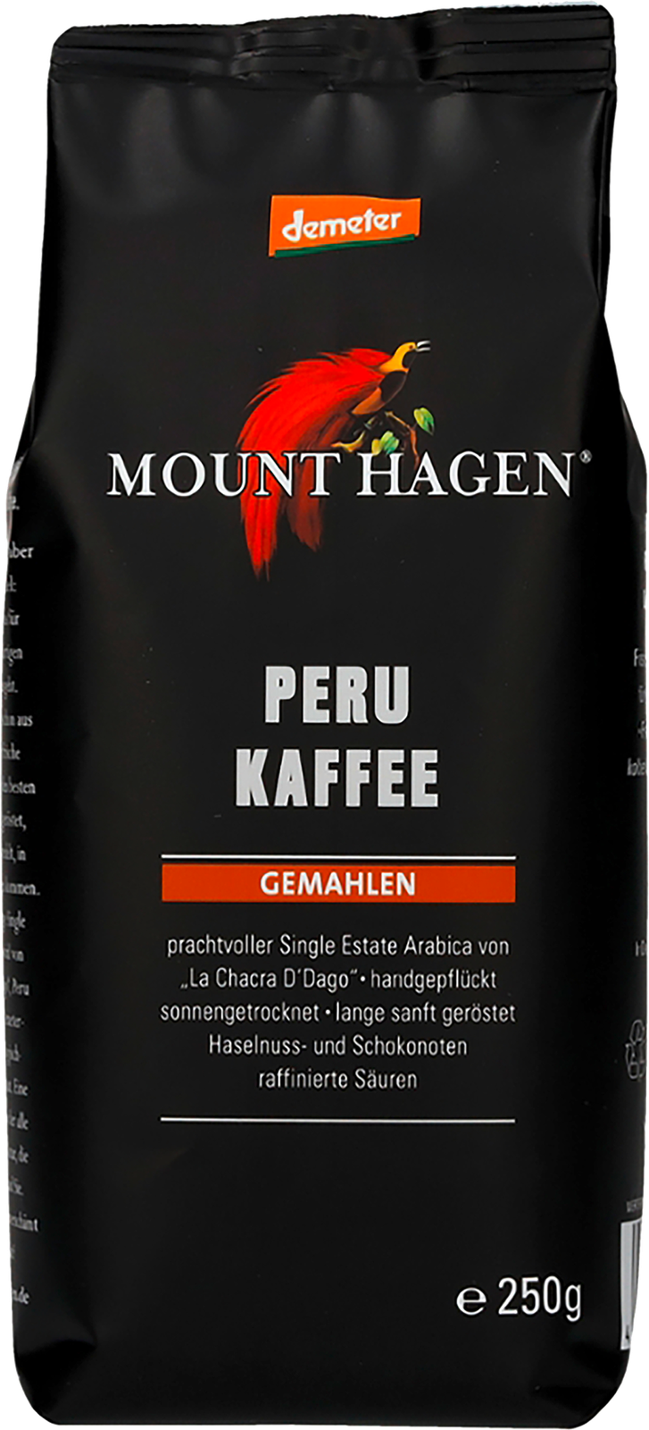 Demeter Mount Hagen Röstkaffee Peru gemahlen 250g
