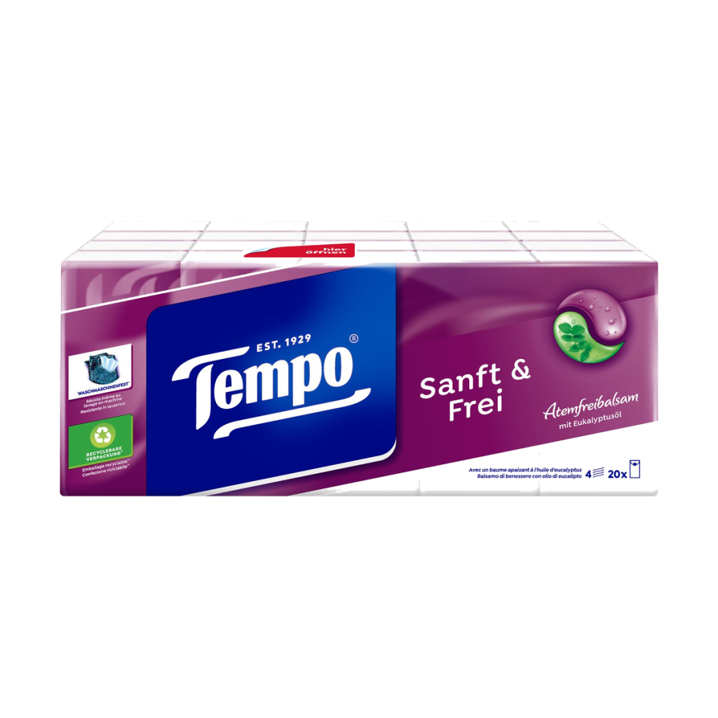 Tempo Sanft&Frei Taschentücher 20x9ST