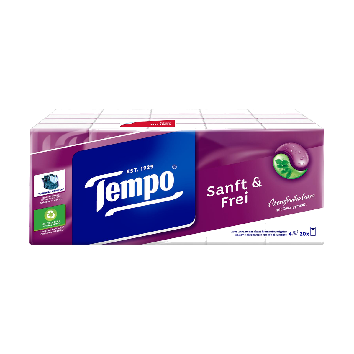 Tempo Sanft&Frei Taschentücher 20x9ST