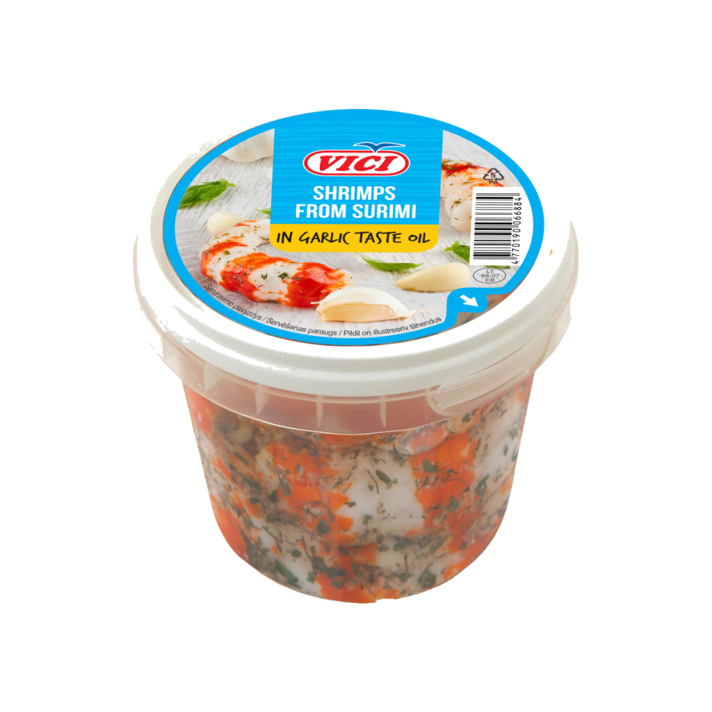 MSC Vici Surimi in Jumbo-Garnelenform in Knoblauchöl 320g