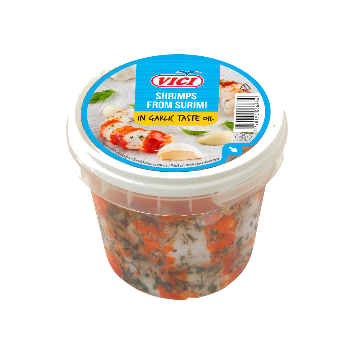 MSC Vici Surimi in Jumbo-Garnelenform in Knoblauchöl 320g