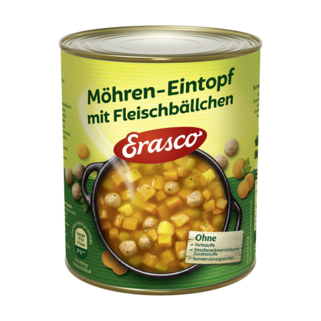 Erasco Möhren-Eintopf mit Fleischbällchen 800g