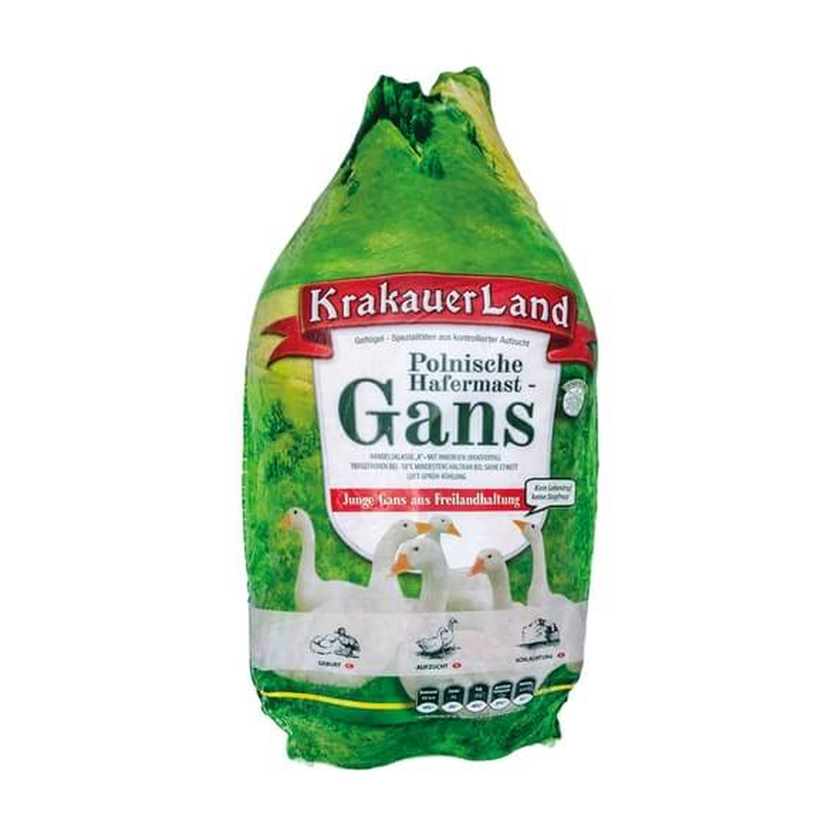 Krakauer Land Polnische Hafermastgans Handelsklasse A 4400g